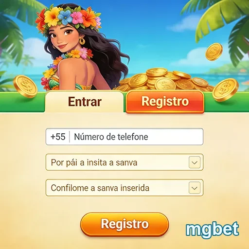Tela de registro do aplicativo mgbet com opções de login.