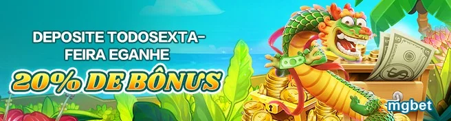 Aplicativo cassino mgbet com destaque para bônus de 20%.