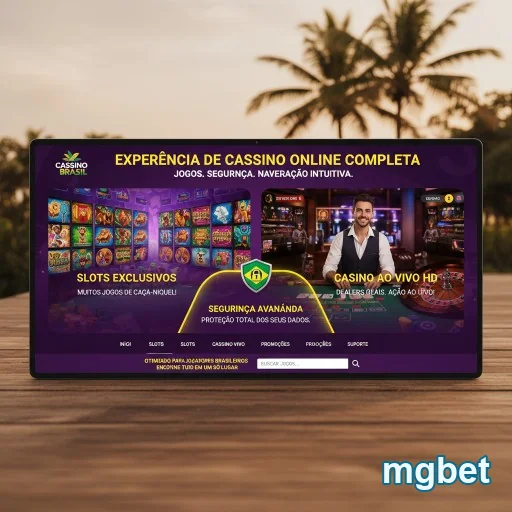 Tela da mgbet mostrando jogos de slots e cassino ao vivo.