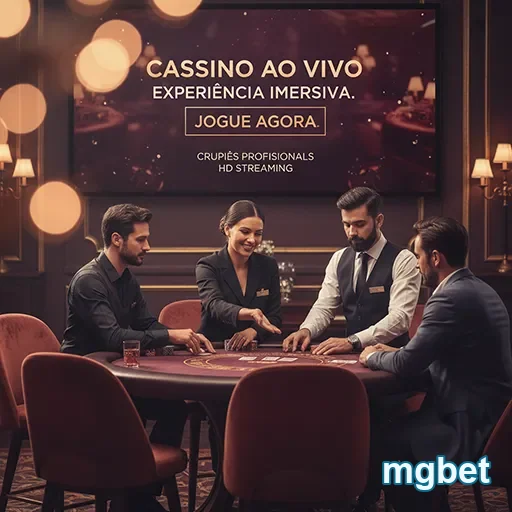 jogadores em mesa de cassino ao vivo no mgbet, com crupiês na ação