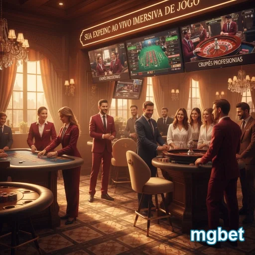 Jogadores e crupiês em ambiente sofisticado da mgbet.