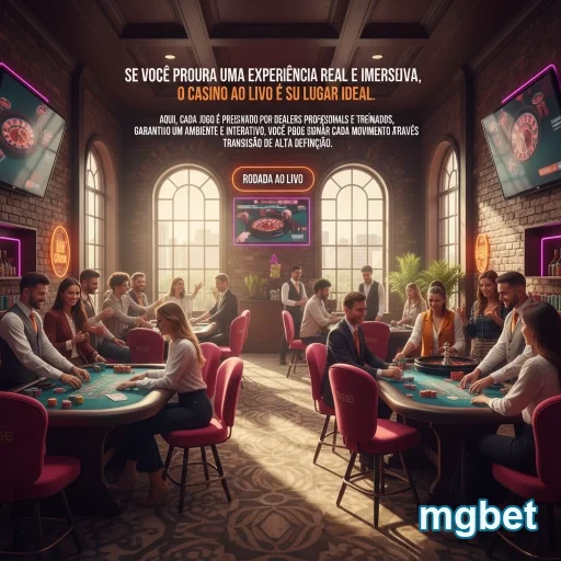 Mesa de cassino ao vivo da mgbet com jogadores em ação.
