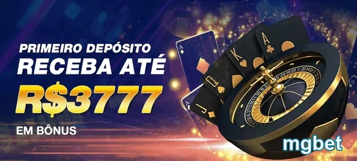 Imagem da promoção de primeiro depósito da mgbet com bônus.