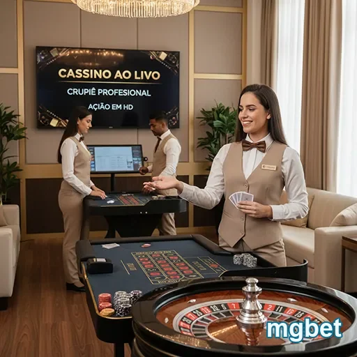 Crupiês profissionais em ambiente sofisticado na mgbet.