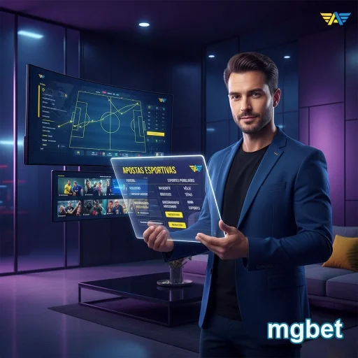 Homem usando app da mgbet para apostas esportivas.