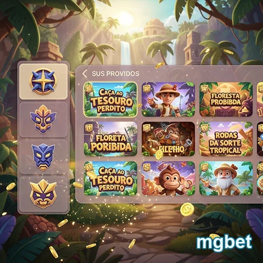 Interface de jogos VIP na mgbet com slots exclusivos.