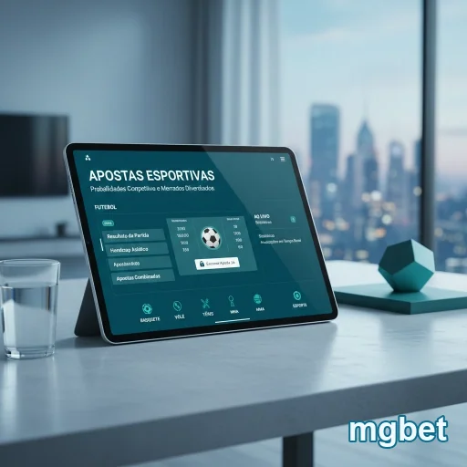Usuário acessa plataforma de apostas esportivas no mgbet.