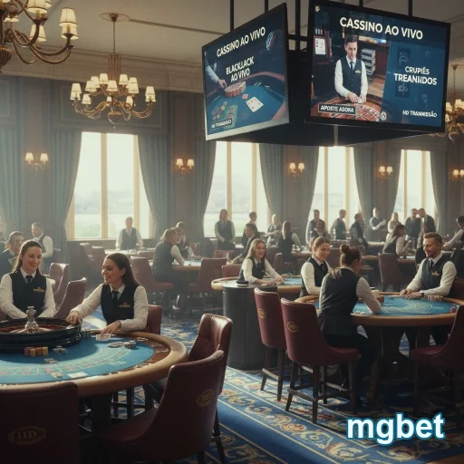 Jogadores e crupiês em um cassino ao vivo no mgbet.
