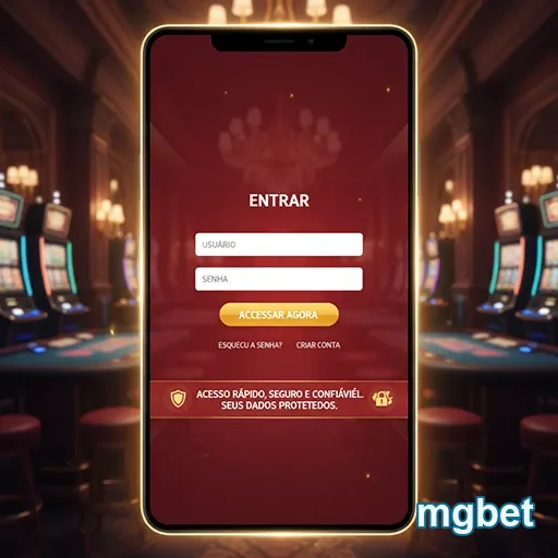Tela de login do mgbet para usuários de servicos VIP.